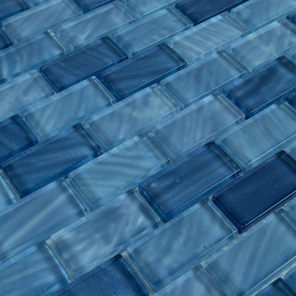 WS Tiles Impressions 1" x 2" Straight Edge Glass Mosaic Tile Wayfair